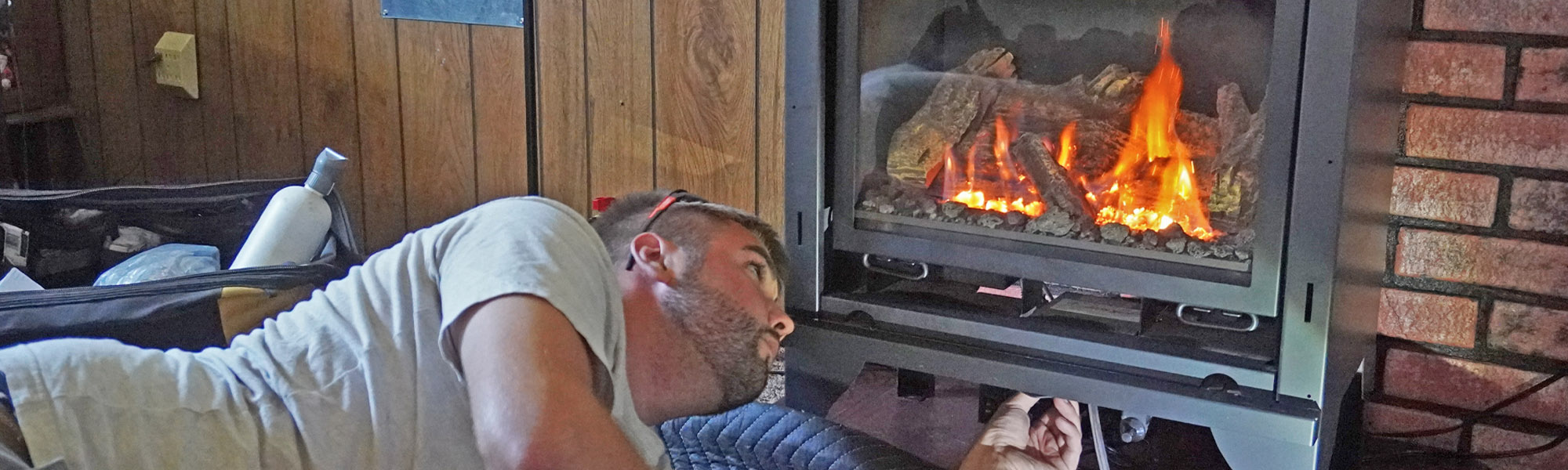 CSI Sliders 6 gas burning stove installation in Dyersville IA