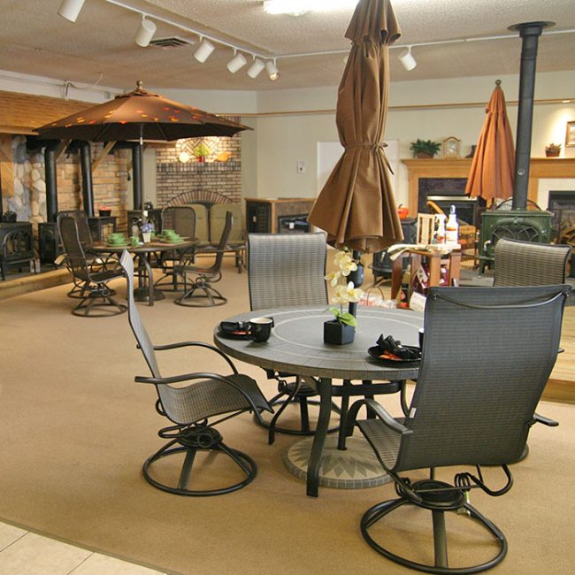 showroom showing our different patio furniture in dyersville ia