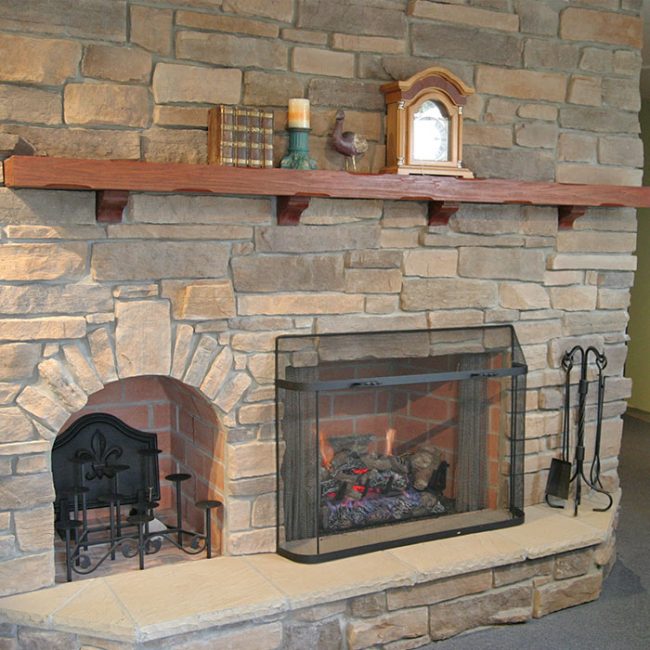 stone fireplace in de witt ia 