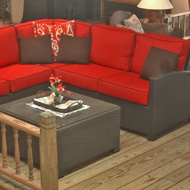 red corner sofa in monticello ia