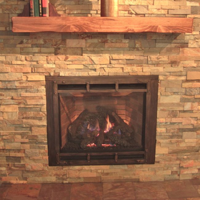 new fireplace with brick foundation in waverly ia