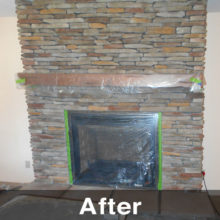 beautiful stone fireplace repair