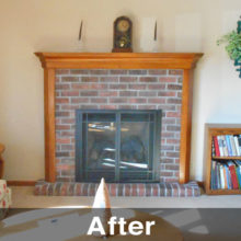 kozy gas fireplace installed in spring green wi.