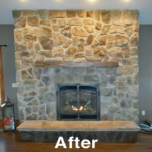after remodeling fireplace in darlington wi.