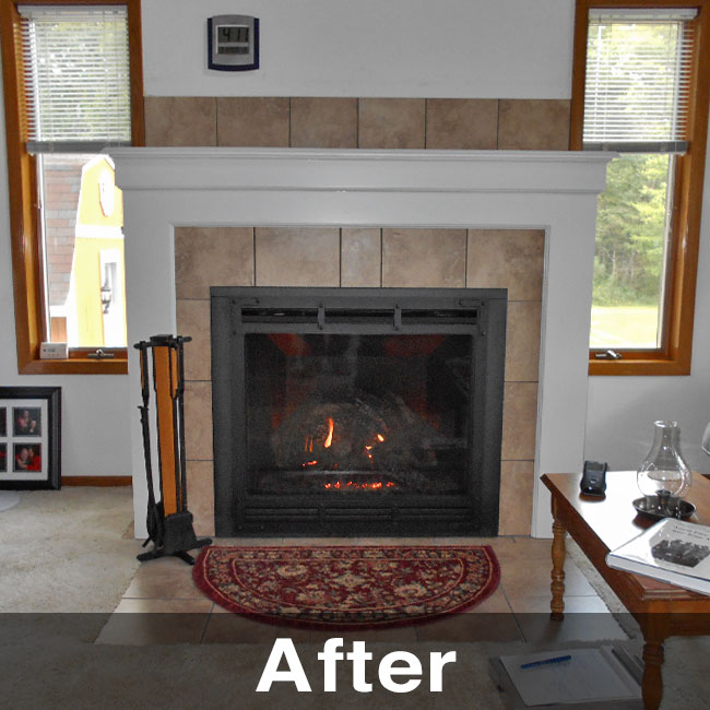 Bellevue IA fireplace insert renovation
