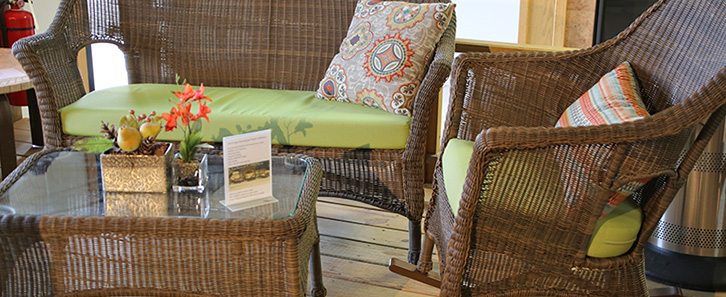 wicker couches and chairs for outdoor patios
