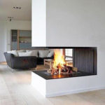 Multiple Room Linear Fireplace