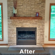 Galena IL prefab fireplace install