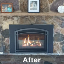 gas burning fireplace in Spring Green WI