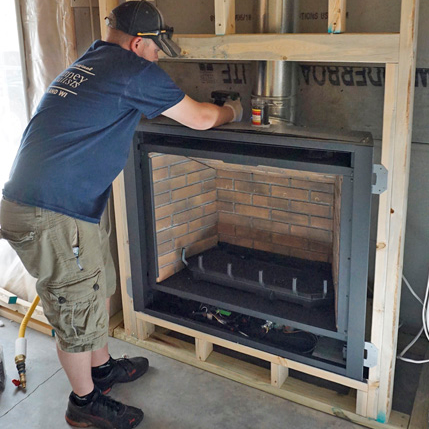 direct vent gas fireplace install, dubuque ia