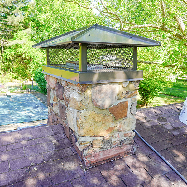 full width chimney cap, cedar rapids wi