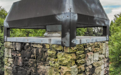black stains on chimney, asbury ia