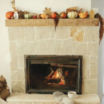 fall fireplace decor in Galena IL