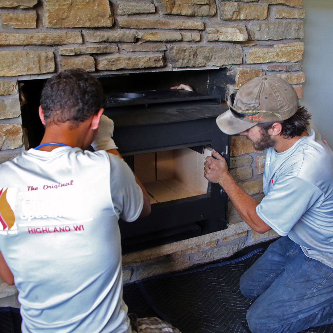 Fireplace installation in Independence, IA